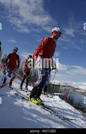 Skimountaineering World Cup Tromsø , Randonee Racing Stock Photo