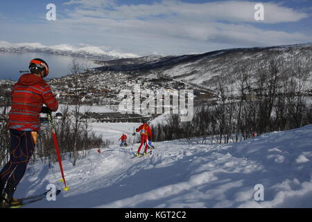 Skimountaineering World Cup Tromsø , Randonee Racing Stock Photo