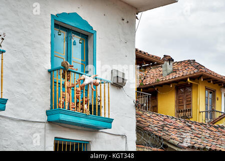 Typisches Gebaeude im Stadtteil La Candelaria, Bogota, Kolumbien, Suedamerika |typical building in La Candelaria, Bogota, Colombia, South America| Stock Photo