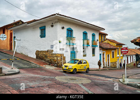 typical building in La Candelaria, Bogota, Colombia, South America Stock Photo