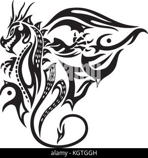 Dragon vector design Stock Vector