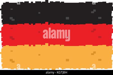 Pixelated flag of Germany Stock Vector