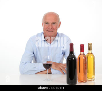 Portrait of winemaker tasting wine Stock Photo