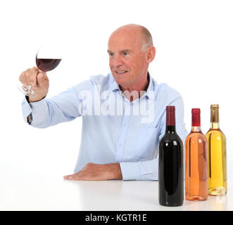 Portrait of winemaker tasting wine Stock Photo