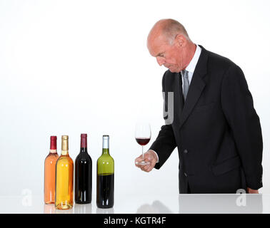 Senior man in wine business Stock Photo