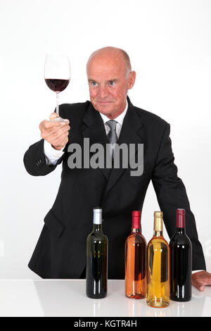 Senior man in wine business Stock Photo