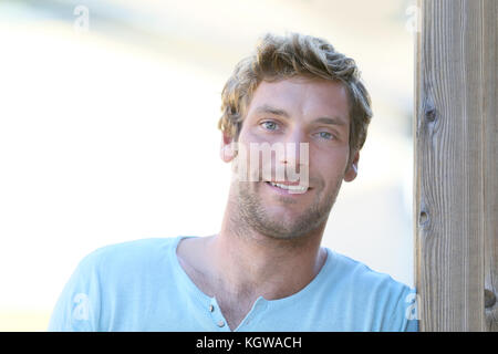 Portrait of handsome 30-year-old man Stock Photo