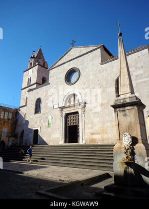 Fondi, Italy - 10 june 2013: Church of Santa Maria in Piazza. Fondi's urban core is located in the south pontino halfway between Rome and Naples. Stock Photo