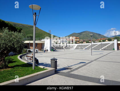 Fondi, Italy - 10 june 2013: Municipio square. Fondi's urban core is located in the south pontino halfway between Rome and Naples. Stock Photo