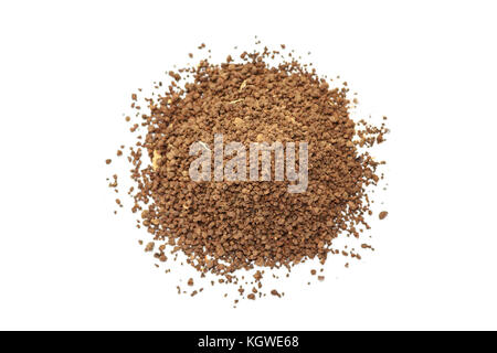Pile of Indian Masala chai granules. Isolated on white background selective focus Stock Photo