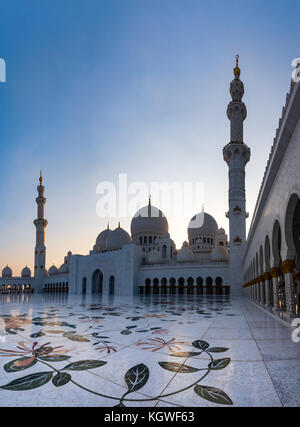 ABU DHABI, UAE - 1NOV2017: The floral marble mosaic , designed by Kevin ...