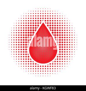 Red Human Blood Drop Stock Vector