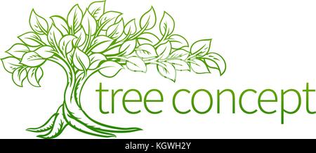 Tree Concept Icon Stock Vector