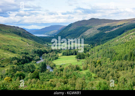 Sunset on Loch Broom in Wester Ross, on the west coast of Scotland and the Atlantic Ocean Stock Photo