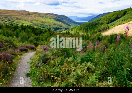 Little Loch Broom in Wester Ross, on the west coast of Scotland and the Atlantic Ocean Stock Photo