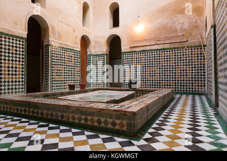 Fez was the capital city of modern Morocco until 1912. The city has two old medina quarters, the larger of which is Fes el Bali. Stock Photo