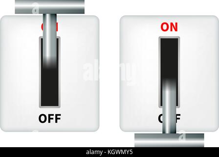 Vector illustration of an electric knife switch Stock Vector