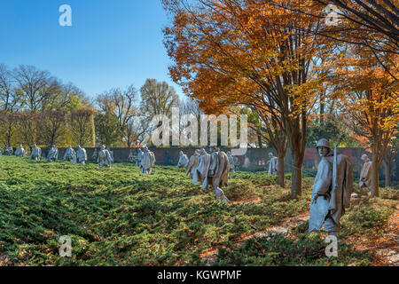 The Korean War Veterans Memorial, Washington DC, USA Stock Photo