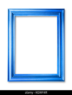 Silver frame. Silver arts and crafts pattern picture frame. Isolated on white Stock Photo