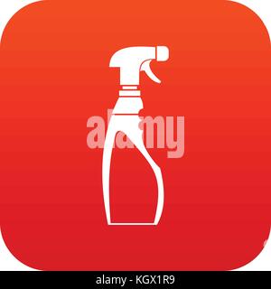 Sprayer bottle icon digital red Stock Vector