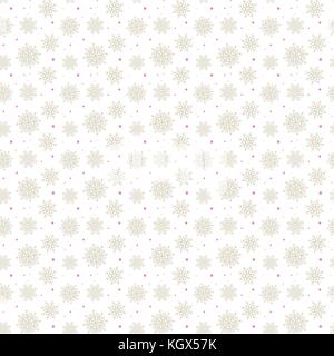 Seamless pattern of many snowflakes. Soft Christmas winter theme for gift wrapping. New Year seamless background Stock Vector