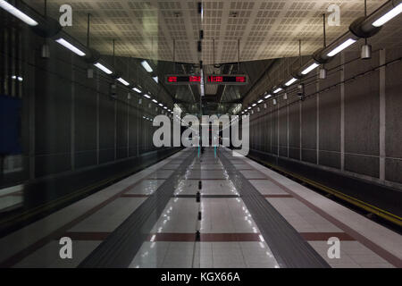 The subway station of Agios Dimitrios, in Athens, Greece. Stock Photo