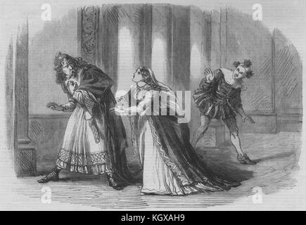Shakespeare. The Comedy of Errors, in the festival pavilion. Warwickshire 1864. The Illustrated London News Stock Photo