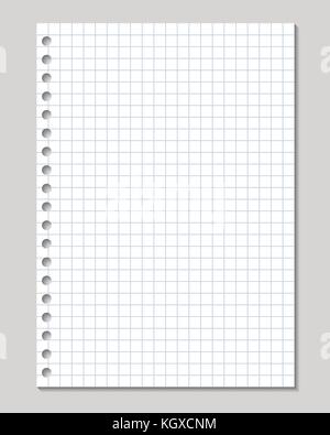 Realistic Vector Illustration of Blank Sheet of Square Paper Fro