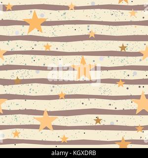 Cute Seamless Star Pattern. Great for backgrounds, backdrops, cars, postcards, invitations, headers, brochures, posters,wall art, flyer, etc. Vector I Stock Vector