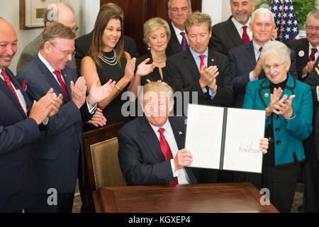 President Donald J. Trump signs the Executive Order to Promote Healthcare Choice and Competition | October 12, 2017