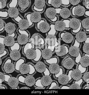 Seamless pattern of small virus, particles and molecules Stock Vector