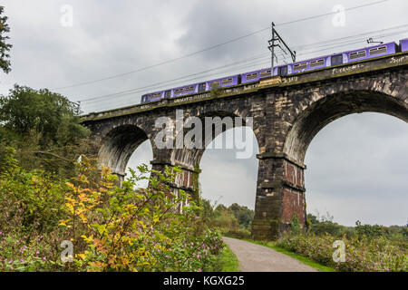 The Sankey Viaduct in Newton le Willows, Merseyside Stock Photo