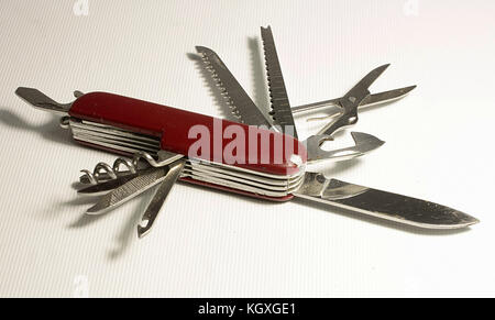 multipurpose Swiss knife Stock Photo