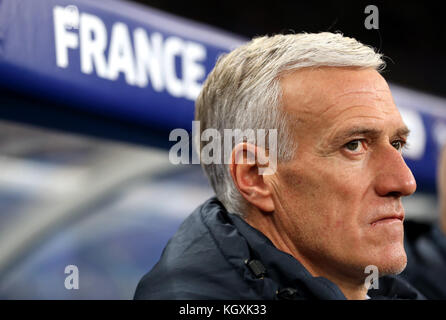 France manager Didier Deschamps during the International Friendly match at the Stade de France, Paris. Stock Photo