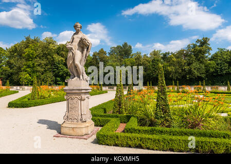 WILANOW, WARSAW - August 5, 2017: Sculpture in the garden of Royal Wilanow Palace in Warsaw, Poland. Stock Photo