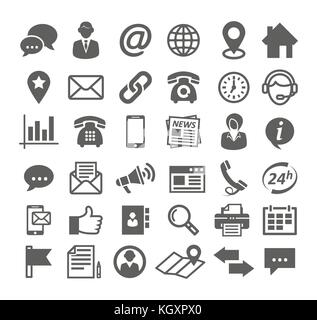 Contact icons Stock Vector