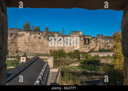 Walls of Luxembourg city Stock Photo
