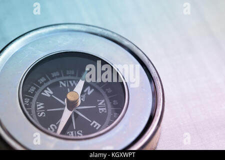 Compass using magnetism Stock Photo