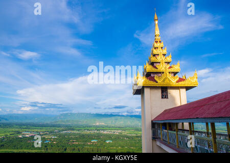 A panoramic view of Mandalay from the top of Mandalay Hill Stock Photo