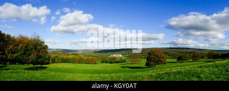 The Chatsworth Estate in Autumn, Peak District National Park, Bakewell, Derbyshire, England, UK. Stock Photo