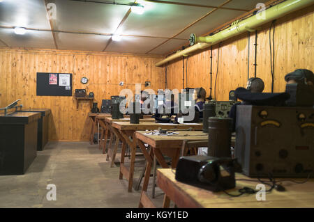 dh German Naval Signals HQ ST PETER PORT GUERNSEY Setroom communications second world war museum bunker channel island under occupation islands radio Stock Photo