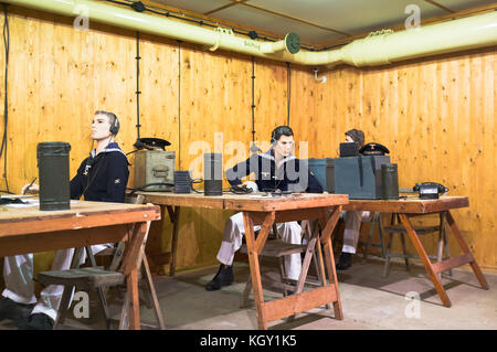 dh German Naval Signals HQ ST PETER PORT GUERNSEY German naval setroom communications second world war two museum channel islands Stock Photo