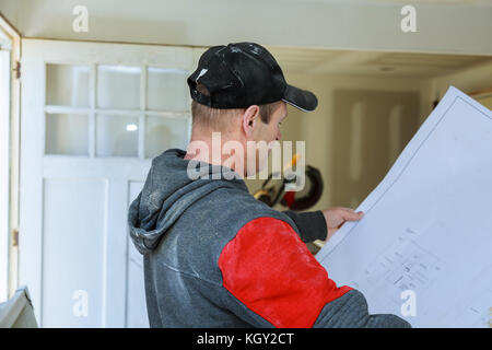 Architect or engineer working in office, Construction concept. Engineering tools, soft focus selective focus . Stock Photo