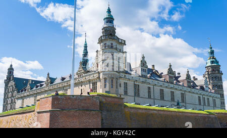 Kronborg Castle from a corner, Helsingør, Denmark Stock Photo