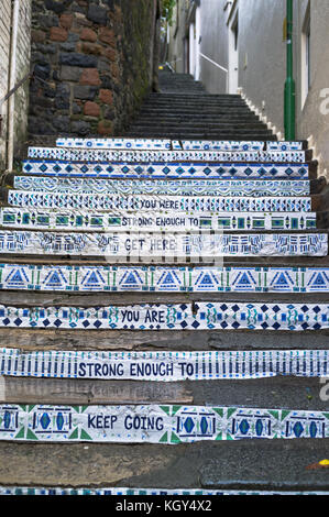 dh Constitution Steps ST PETER PORT GUERNSEY Alley public stone steps backstreet Stock Photo