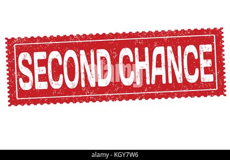 Second chance grunge rubber stamp on white background, vector illustration Stock Vector