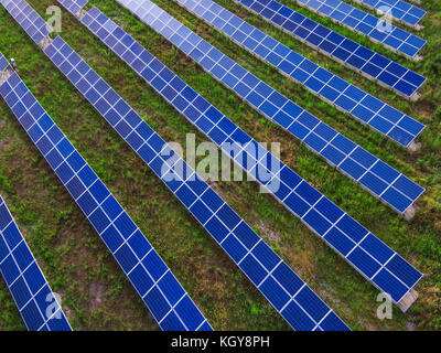 Power plant using renewable solar energy with sun Stock Photo