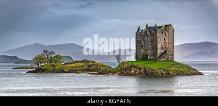 Panorama from Castle Stalker in Scotland Stock Photo