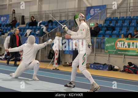 Dublin, Ireland. 11th Nov, 2017. Irish Open including Satellite World Cup Men's epee Credit: Fabrice Jolivet/Alamy Live News Stock Photo