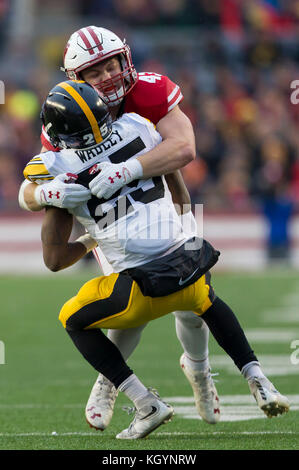 Wisconsin Badgers linebacker Ryan Connelly (43) during an NCAA college ...